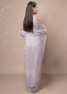 Purple Silk Saree With Blouse Piece