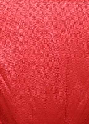 Red Katan Silk Saree With Blouse Piece