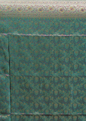 Green Handloom Tanchoi Pure Silk Saree With Blouse Piece