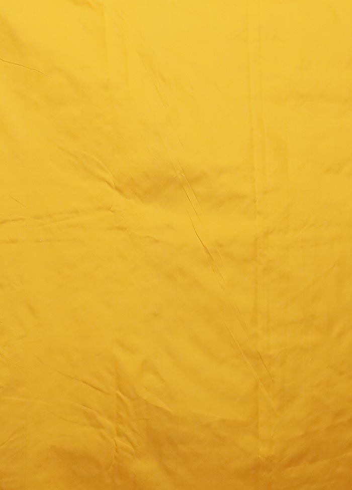 Yellow Kanjivaram Silk Saree With Blouse Piece