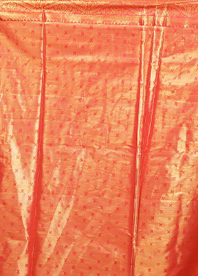 Gold Kanjivaram Silk Saree With Blouse Piece
