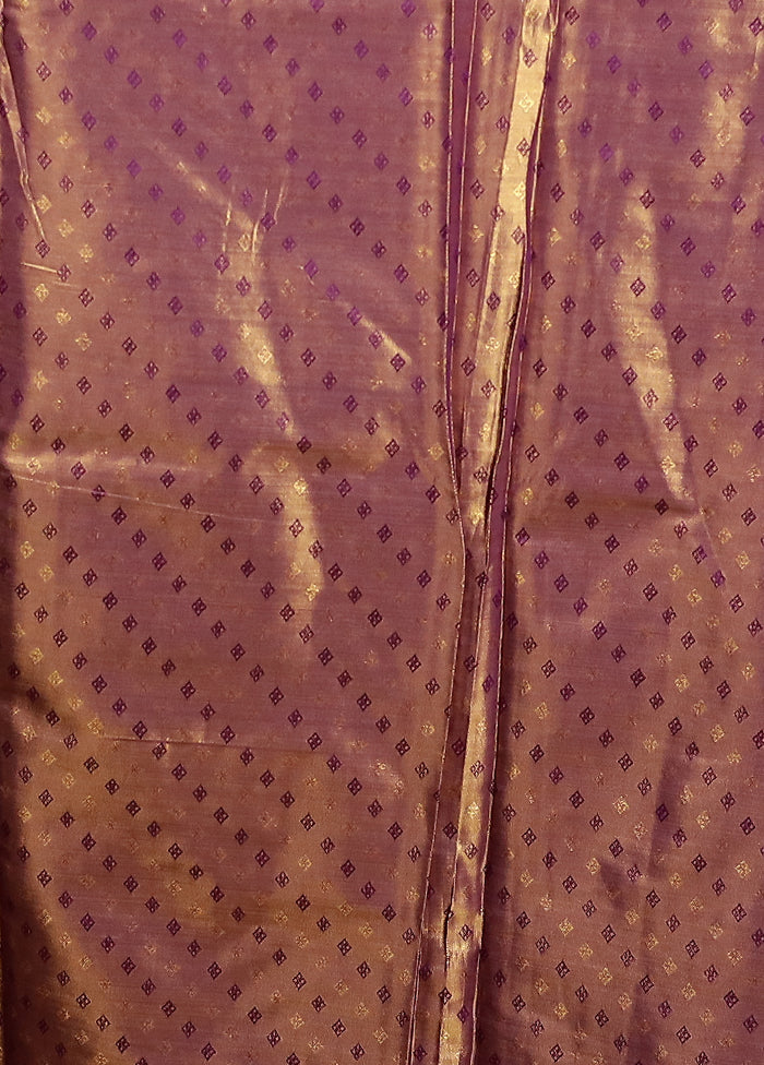 Gold Kanjivaram Silk Saree With Blouse Piece