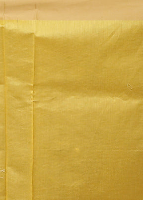 Yellow Kota Cotton Saree With Blouse Piece