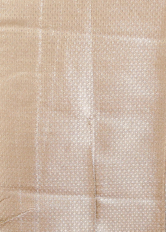 Cream Dupion Silk Saree With Blouse Piece