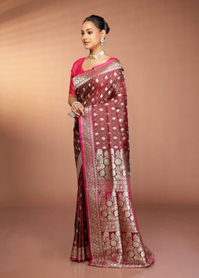Green Handloom Tanchoi Pure Silk Saree With Blouse Piece