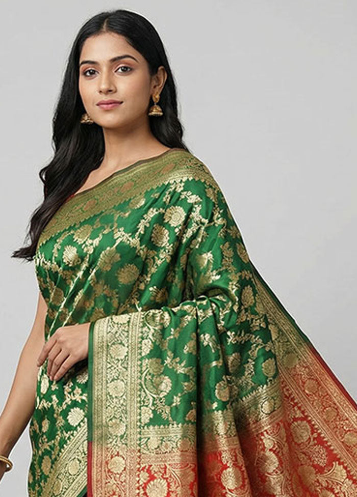 Maroon Handloom Tanchoi Pure Silk Saree With Blouse Piece