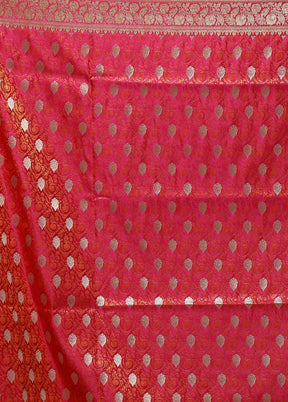 Brown Handloom Tanchoi Pure Silk Saree With Blouse Piece