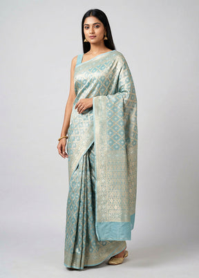 Multicolor Tissue Silk Saree With Blouse Piece