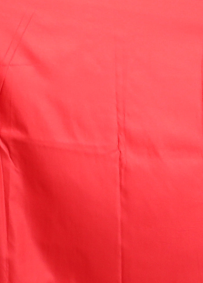 Maroon Dupion Silk Saree With Blouse Piece