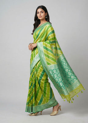 Multicolor Organza Saree With Blouse Piece
