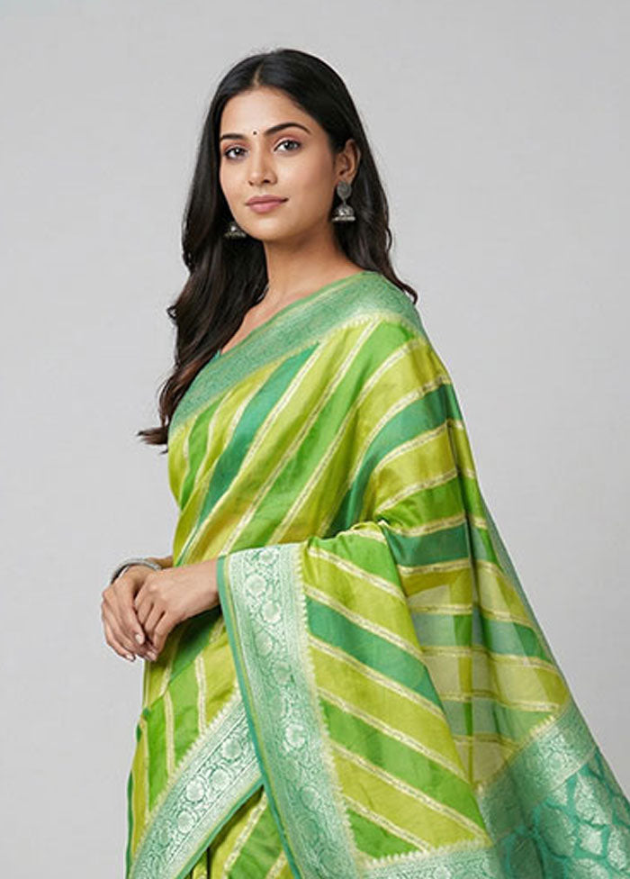 Multicolor Organza Saree With Blouse Piece