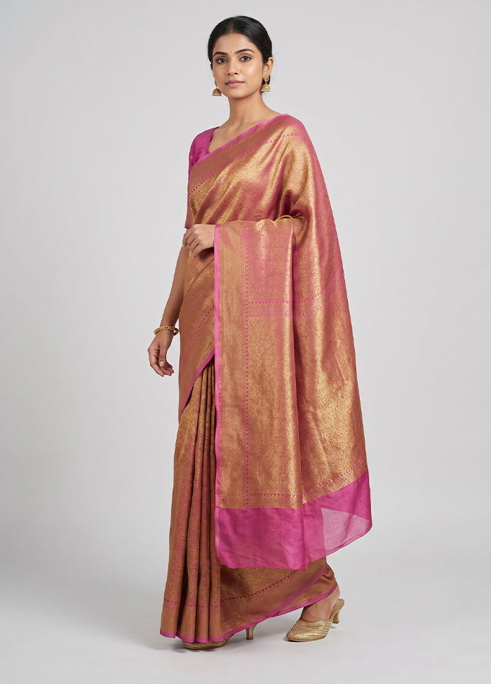 Purple Georgette Saree With Blouse Piece