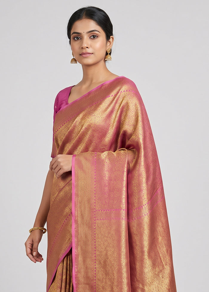 Purple Georgette Saree With Blouse Piece