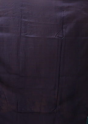 Blue Handloom Kantha Stitch Pure Silk Saree With Blouse Piece