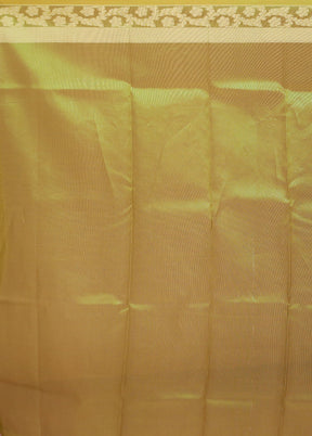 Green Tissue Silk Saree With Blouse Piece