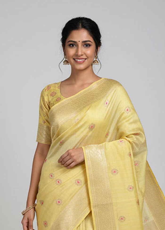 Green Handloom Chanderi Pure Silk Saree With Blouse Piece