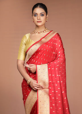 Maroon Georgette Saree With Blouse Piece