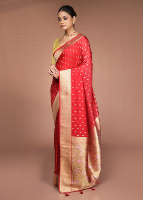 Maroon Georgette Saree With Blouse Piece