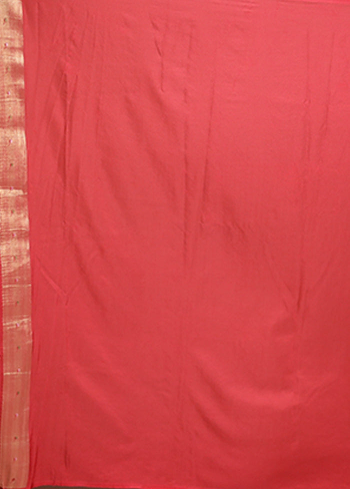 Maroon Georgette Saree With Blouse Piece