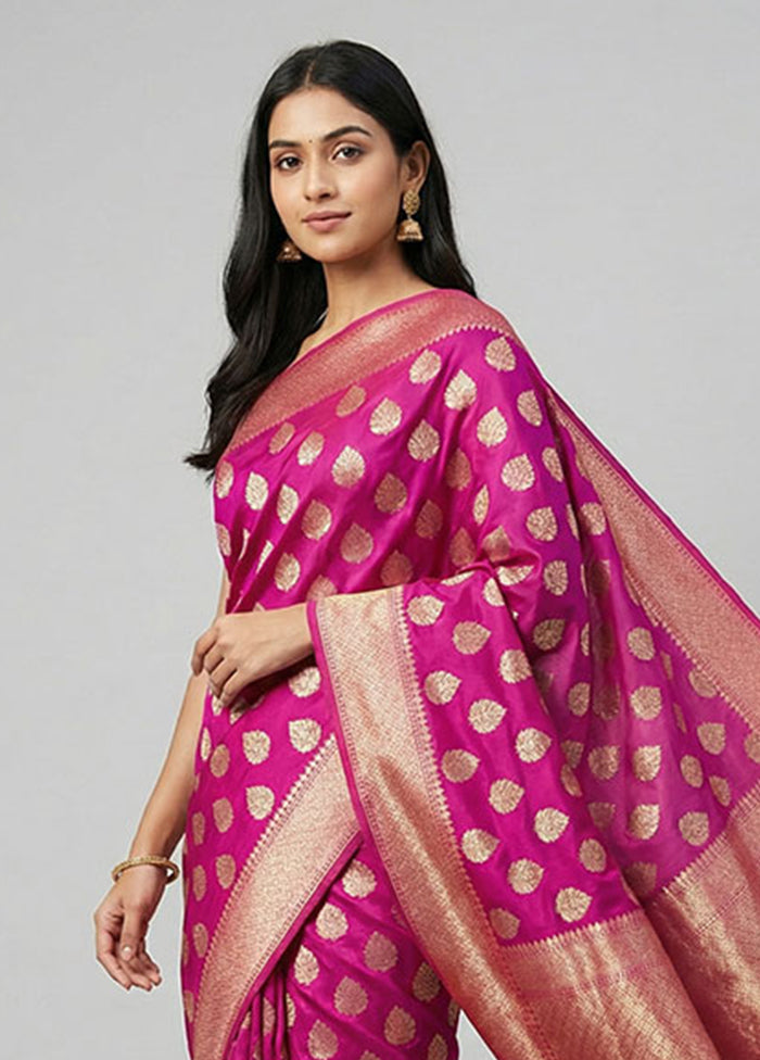 Purple Uppada Silk Saree With Blouse Piece