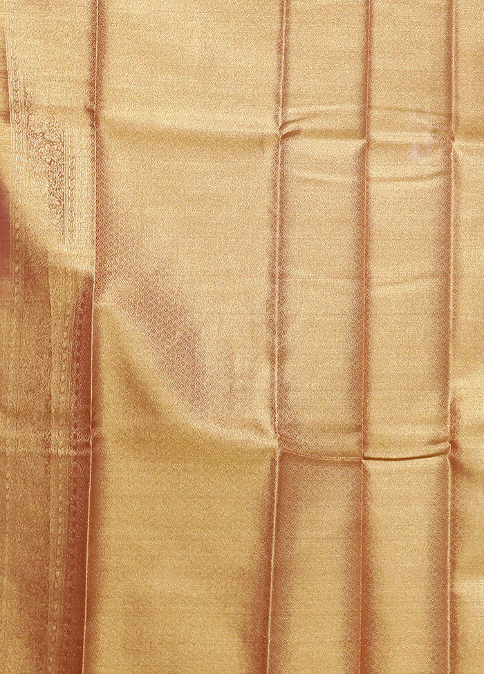 Pink Tissue Silk Saree With Blouse Piece