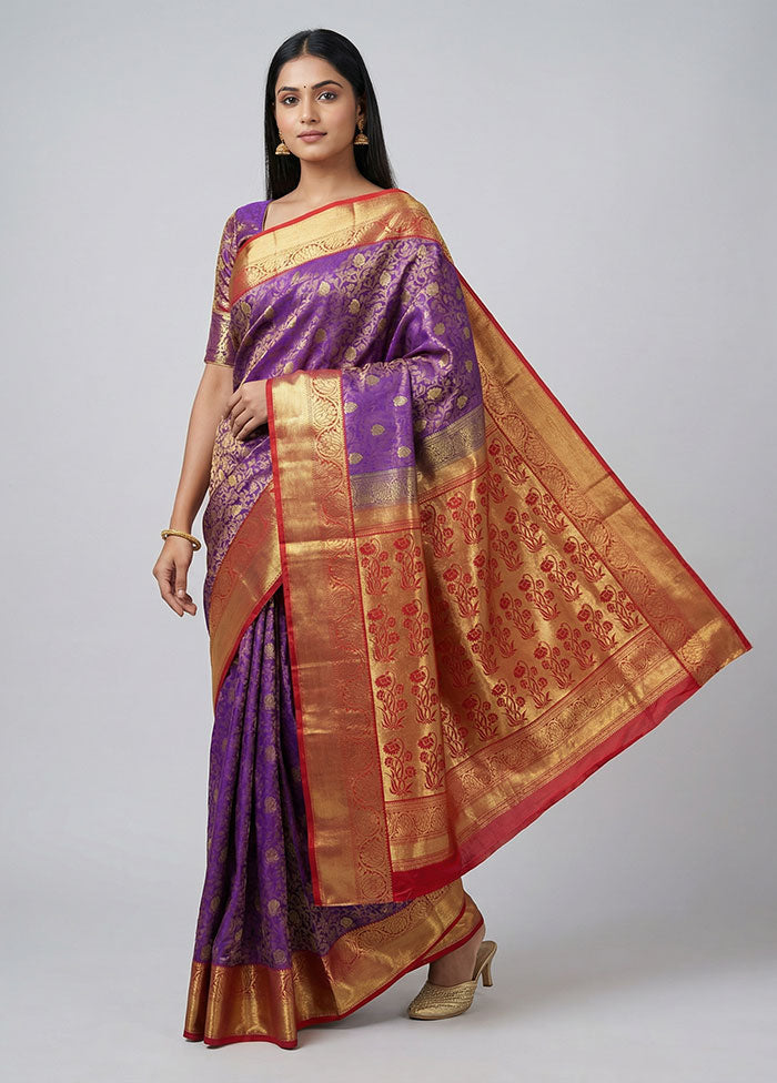 Green Kanjivaram Silk Saree With Blouse Piece