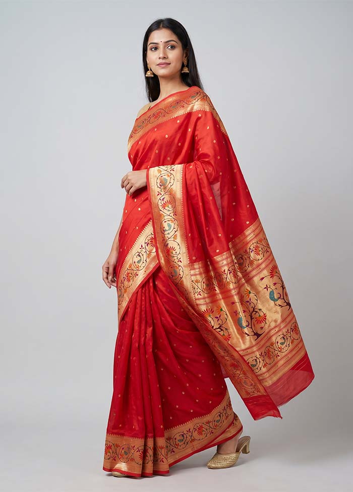 Pink Dupion Silk Saree With Blouse Piece