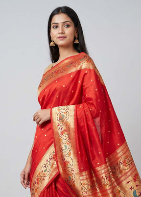 Pink Dupion Silk Saree With Blouse Piece