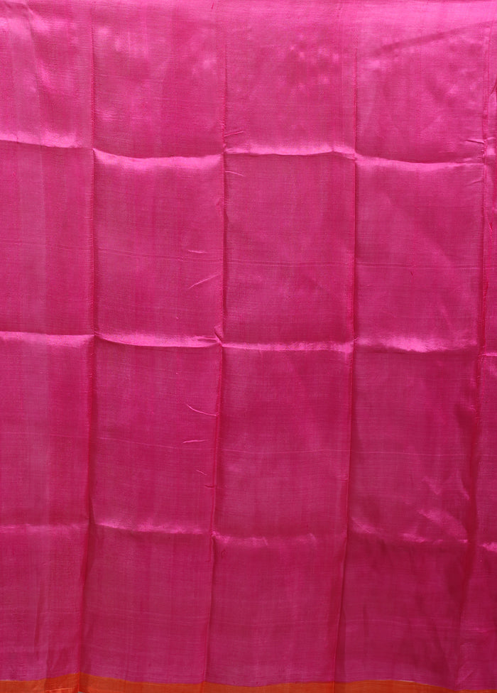 Cream Printed Pure Silk Saree Without Blouse Piece