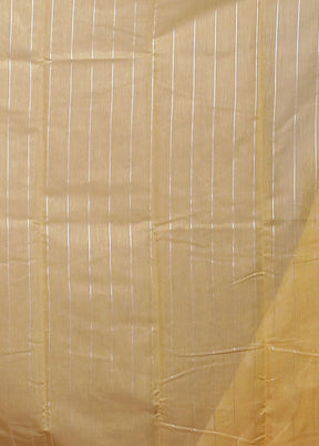 Yellow Cotton Saree With Blouse Piece