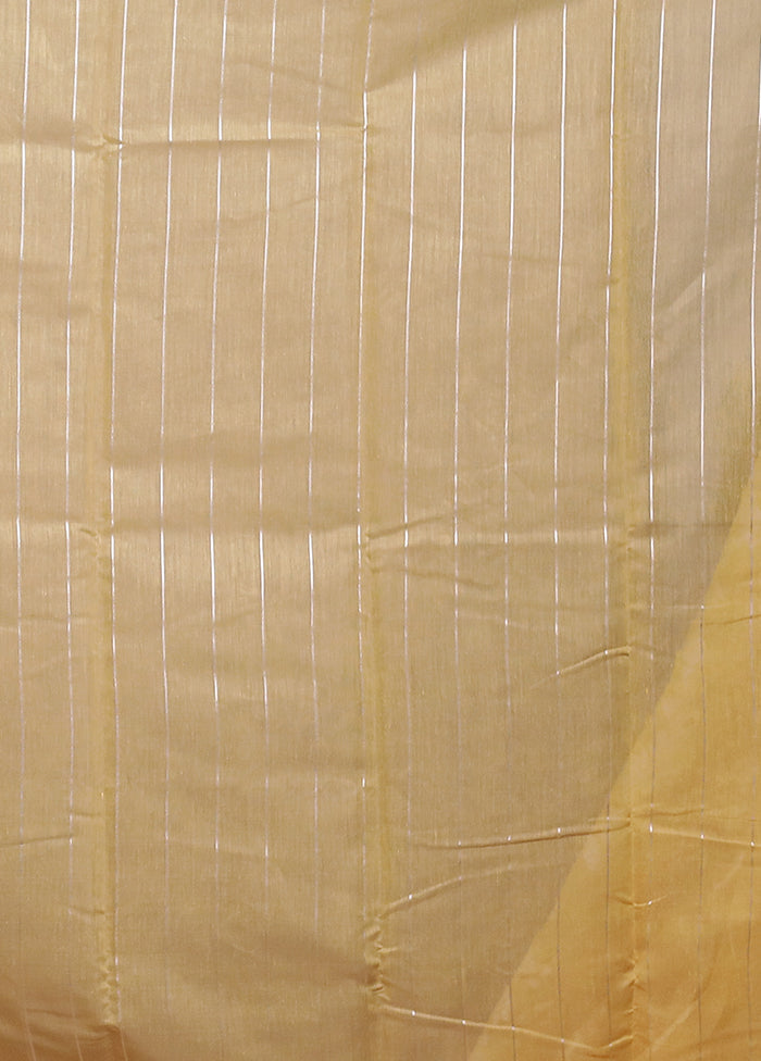 Yellow Cotton Saree With Blouse Piece