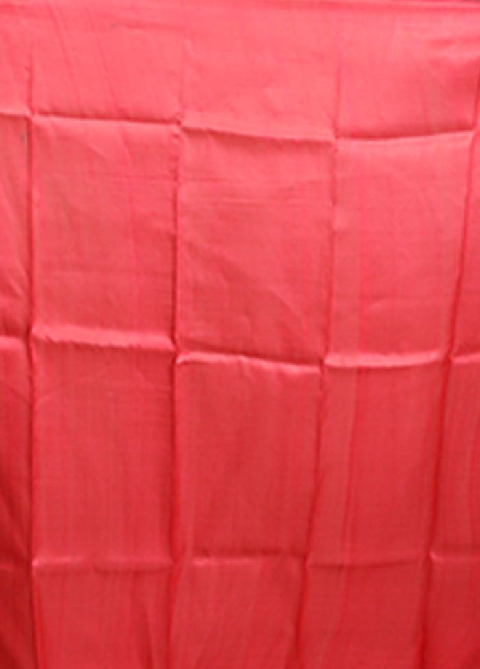 Pink Printed Pure Silk Saree Without Blouse Piece