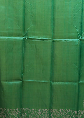 Green Pure Bishnupuri Silk Saree Without Blouse Piece