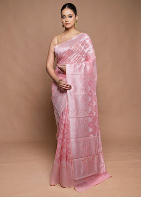 Purple Cotton Saree With Blouse Piece