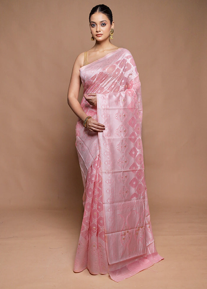 Purple Cotton Saree With Blouse Piece