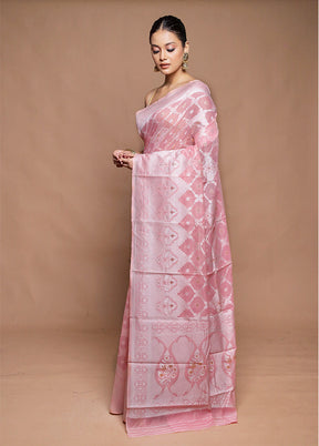Purple Cotton Saree With Blouse Piece