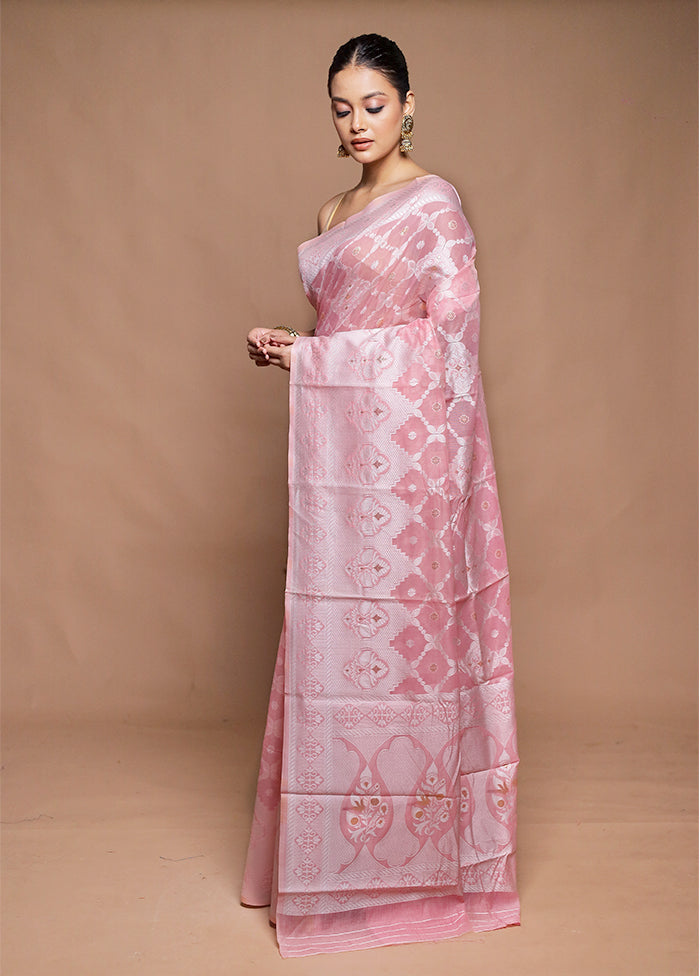 Purple Cotton Saree With Blouse Piece