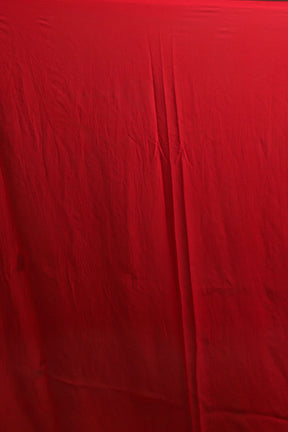 Red Handloom Pure Georgette Saree With Blouse Piece