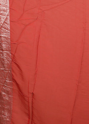 Red Georgette Saree With Blouse Piece
