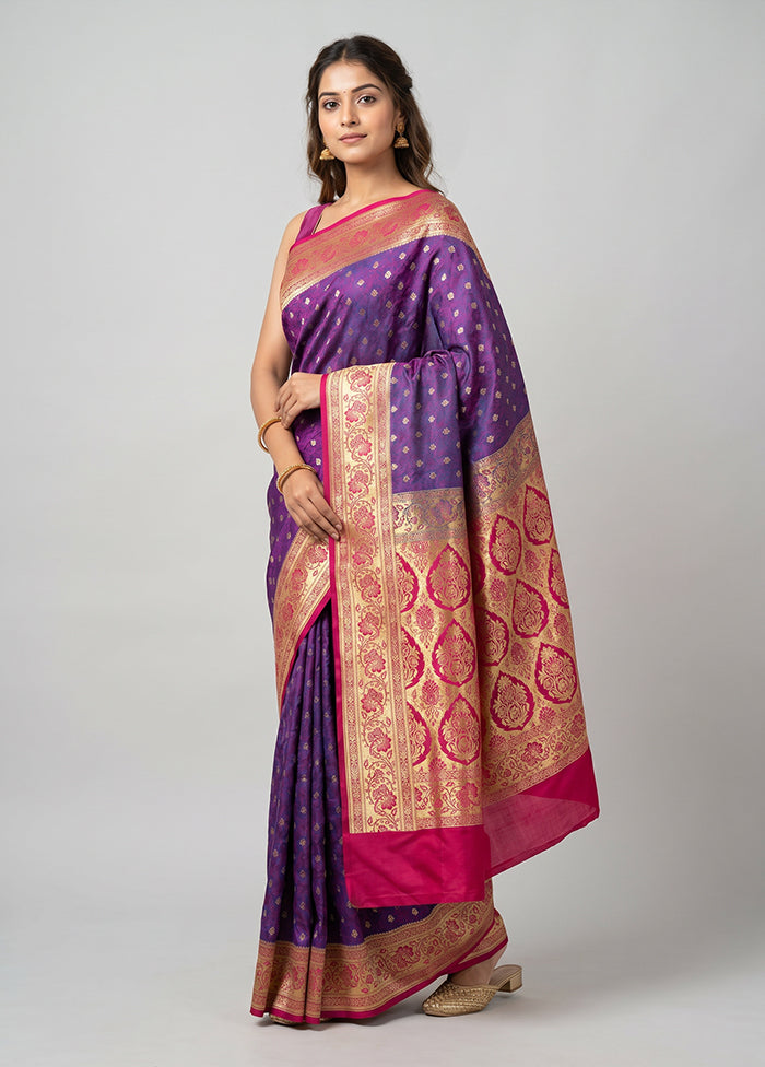 Blue Tanchoi Silk Saree With Blouse Piece