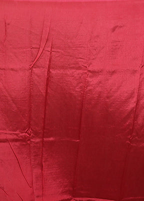 Red Dupion Silk Saree With Blouse Piece
