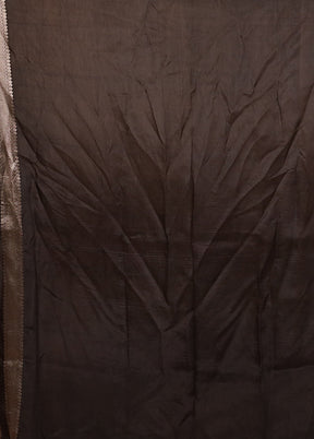 Black Dupion Silk Saree With Blouse Piece