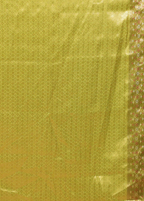 Green Dupion Silk Saree With Blouse Piece