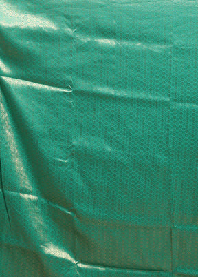 Green Dupion Silk Saree With Blouse Piece