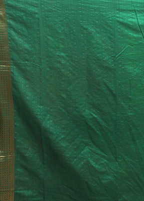 Green Dupion Silk Saree With Blouse Piece