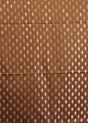 Brown Dupion Silk Saree With Blouse Piece