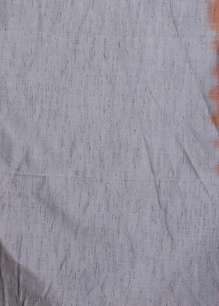 Rust Dupion Silk Saree With Blouse Piece