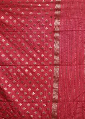 Pink Dupion Silk Saree With Blouse Piece