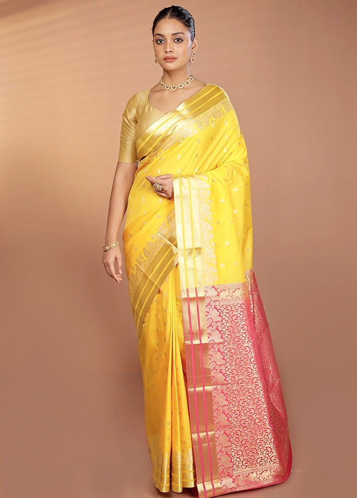 Blue Kanjivaram Silk Saree With Blouse Piece
