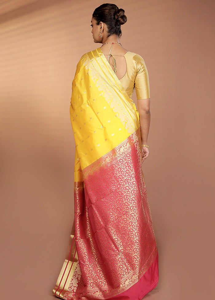Blue Kanjivaram Silk Saree With Blouse Piece